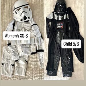 Star Wars Costumes! Stormtrooper mom and Kids Darth Vader Halloween